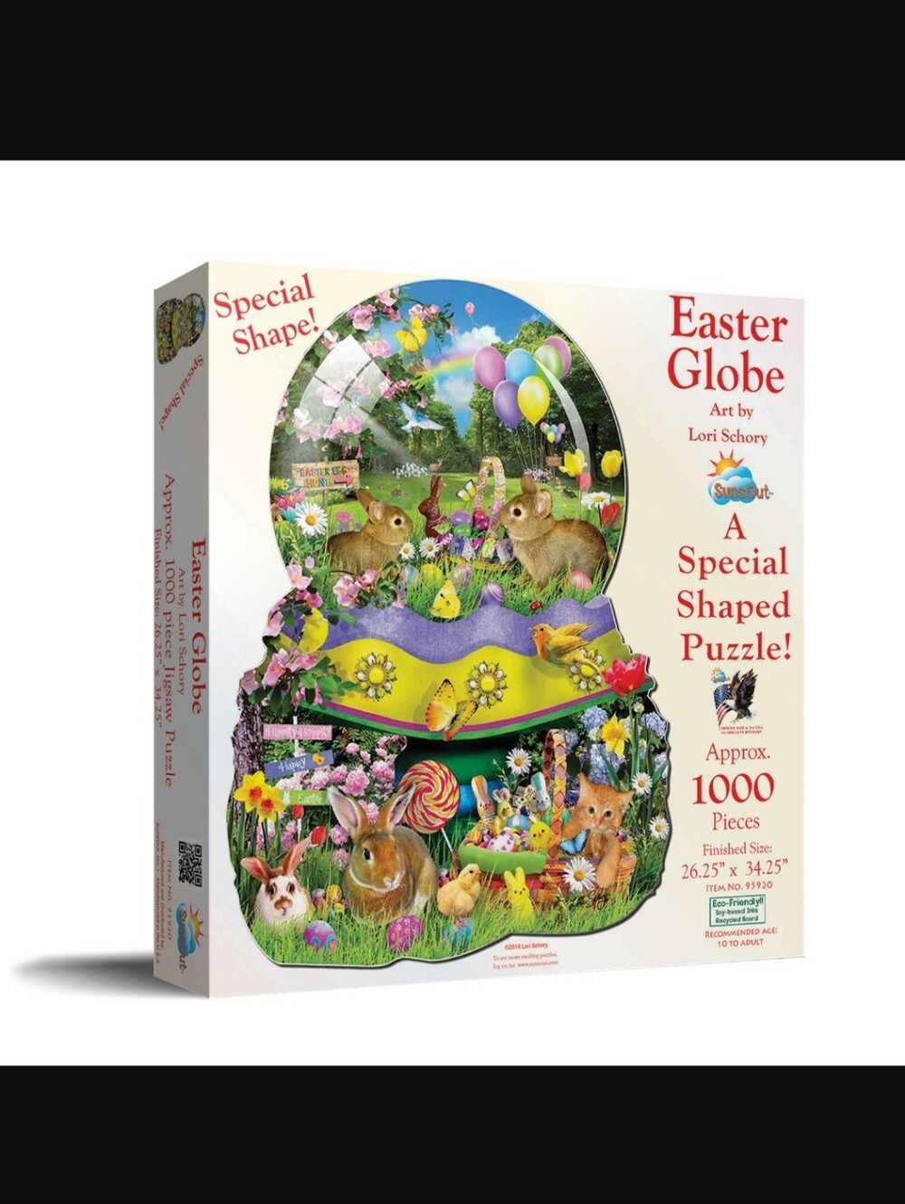 Easter Globe Special Shaped Puzzle Sunsout 1000 Pieces